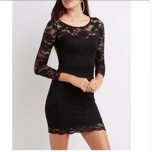 Black lace dress